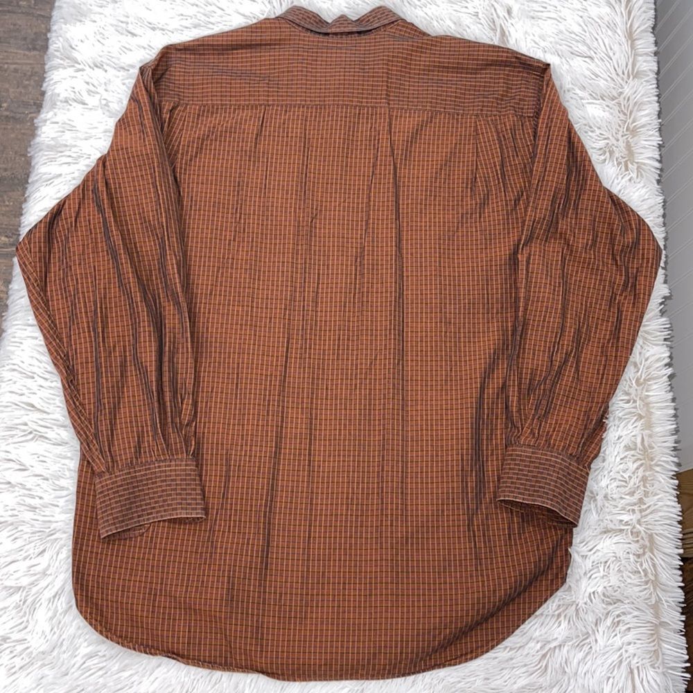 Robert Talbott Burnt Orange Plaid Button Down Shi… - image 2